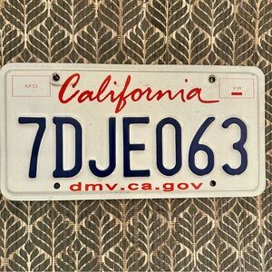 California License Plate